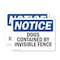Signmission Dogs Contained By Invisible Fence, 10 in W x Rectangle, Plastic OS-2PACK-NS-P-710-L-11438 - alternate 1